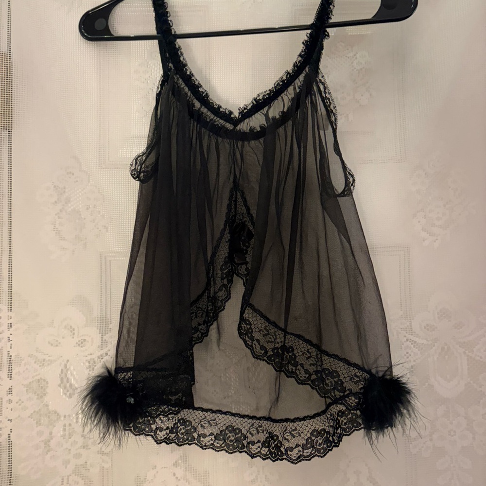 vintage sheer lace babydoll